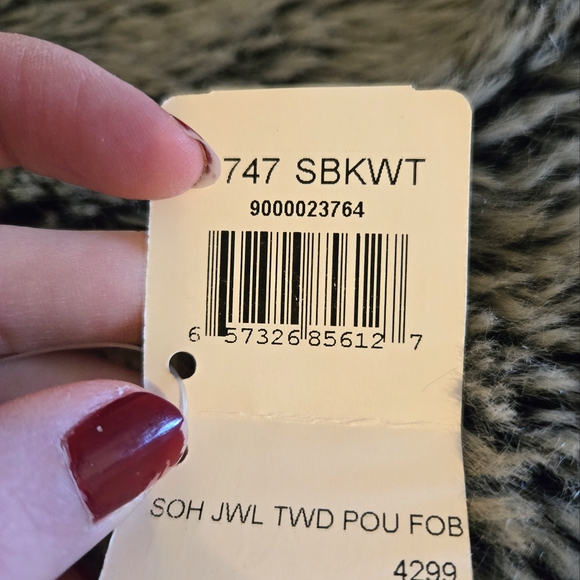 reserved Coach Houndstooth Coin Purse Swarovski Gem Charm & Pink Velvet Bow - Picture 8 of 8